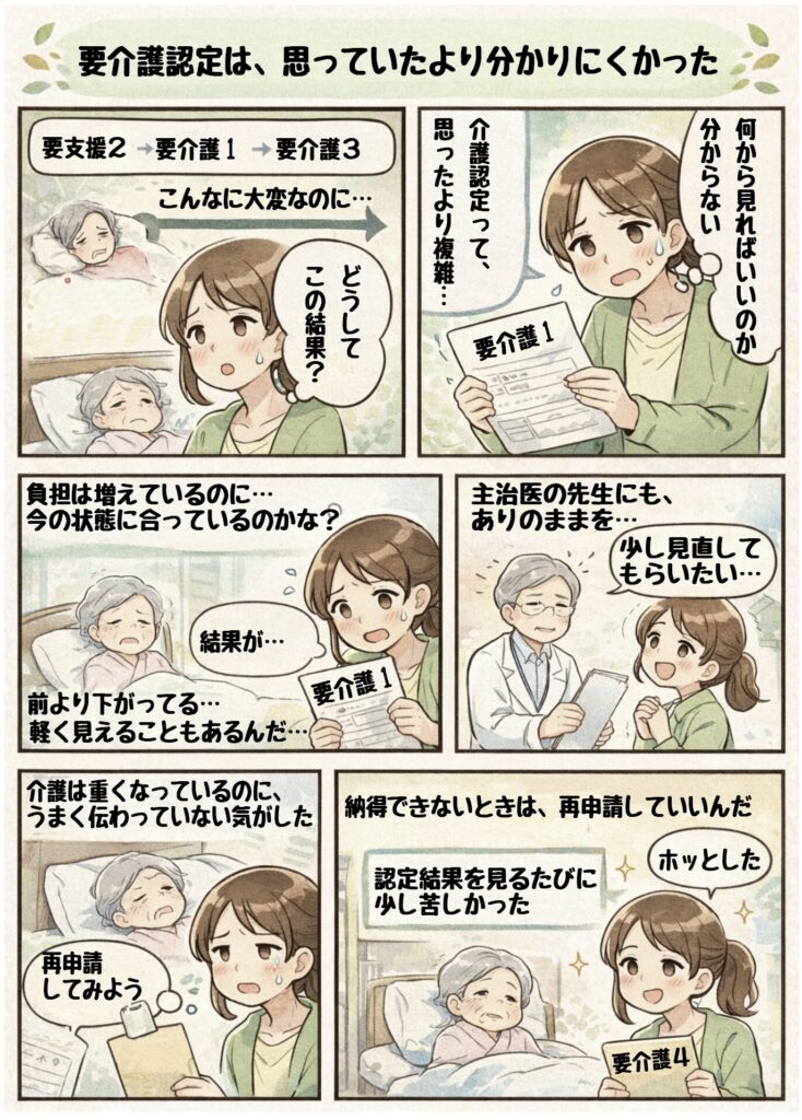 思った結果にならなかったら再申請の視野に入れる漫画