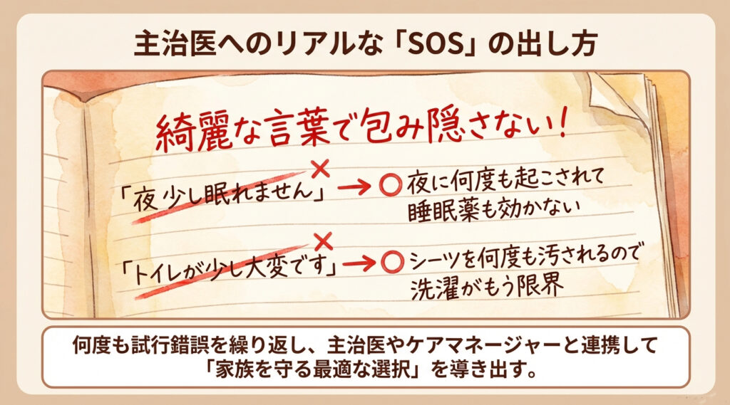 再申請に伴うシンプルなSOSの出し方のイラスト