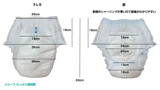 リリーフ たっぷり長時間(広げた状態)