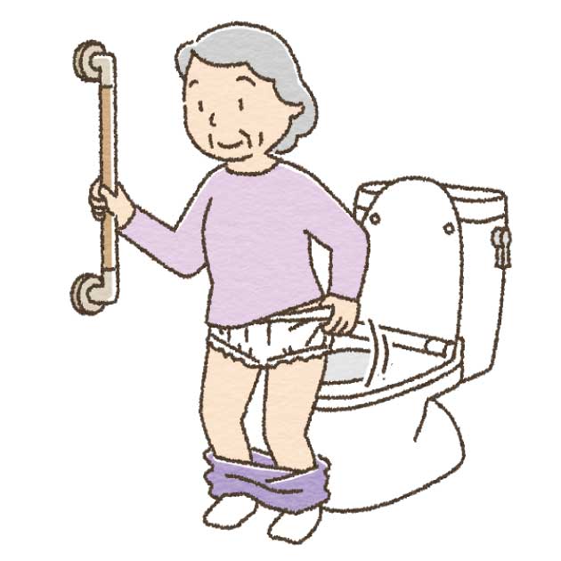 立ち上がり　手すりイラスト