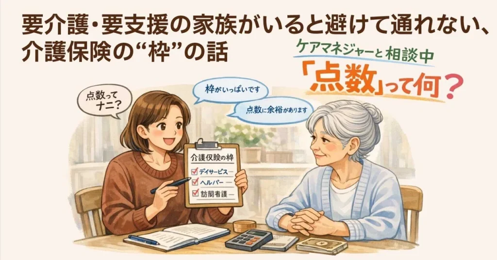 介護サービスを増やす前に知っておきたい「点数」の話.請求で驚かないためのイラスト