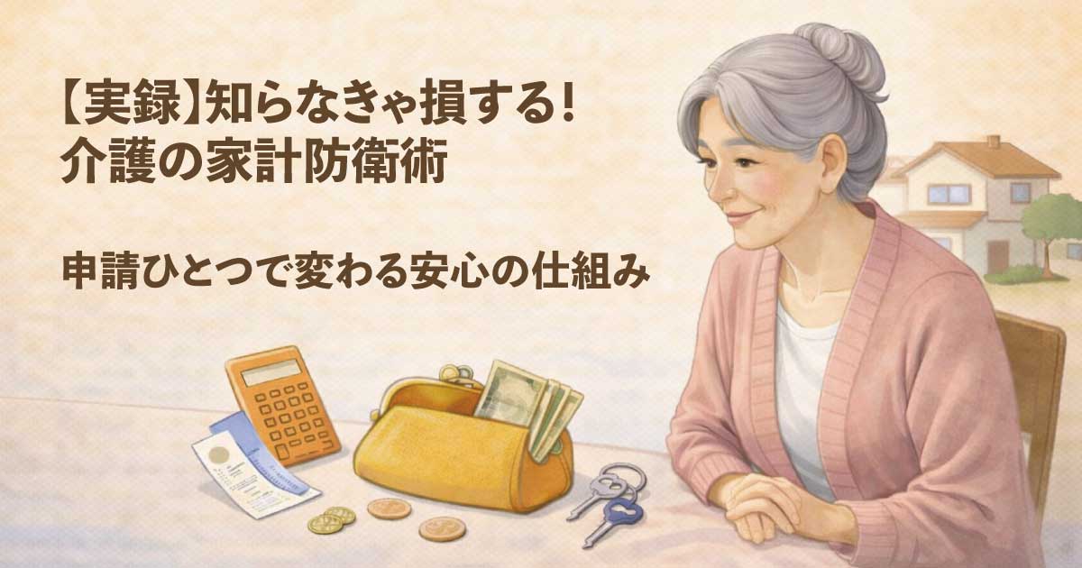 【実録】知らなきゃ損する！介護の家計防衛術のイラスト